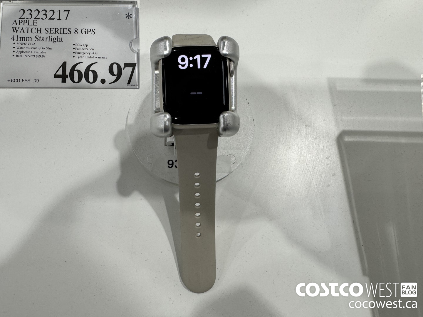 2323217 APPLE WATCH SERIES 8 GPS 41MM STARLIGHT $466.97