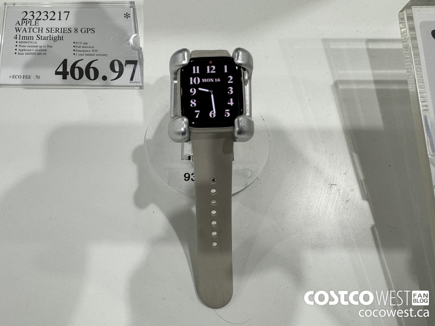 2323217 APPLE WATCH SERIES 8 GPS 41MM STARLIGHT $466.97