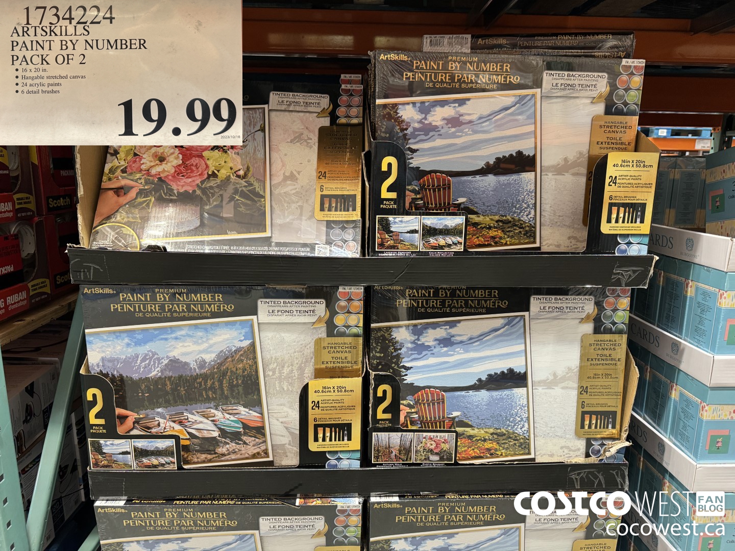 1734224 ARTSKILLS PAINT BY NUMBER PACK OF 2 $19.99