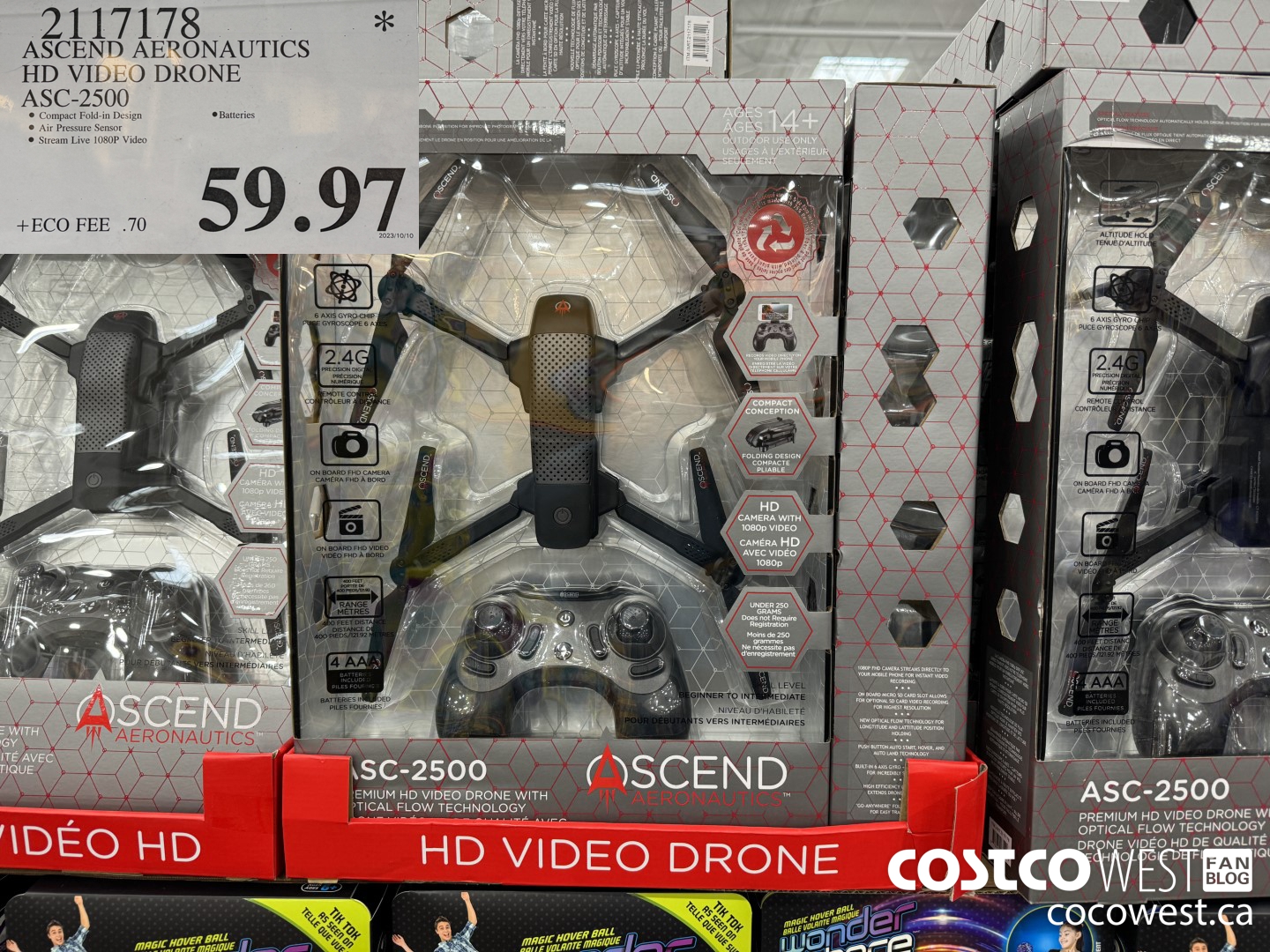 2117178 ASCEND AERONAUTICS HD VIDEO DRONE ASC-2500 $59.97