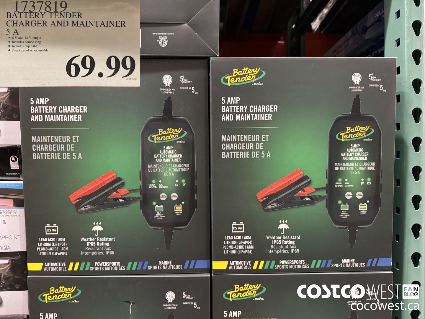 1737819 BATTERY TENDER CHARGER AND MAINTAINER 5 A $69.99