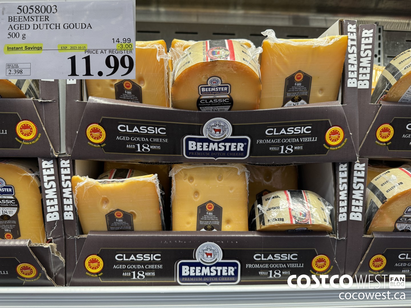 5058003 BEEMSTER AGED DUTCH GOUDA 500 g ($3.00 INSTANT SAVINGS EXPIRES ON 2023-10-15) $11.99