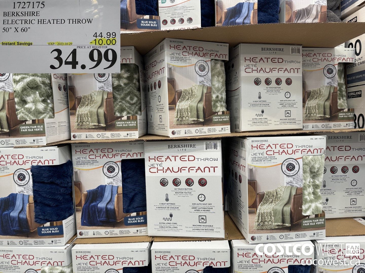 1727175 BERKSHIRE ELECTRIC HEATED THROW 50