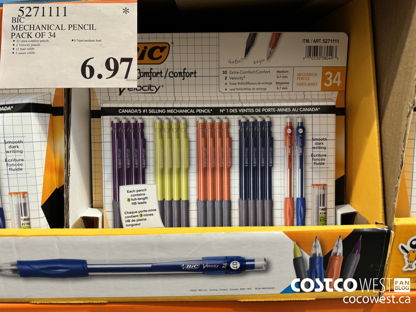 5271111 BIC MECHANICAL PENCIL PACK OF 34 $6.97