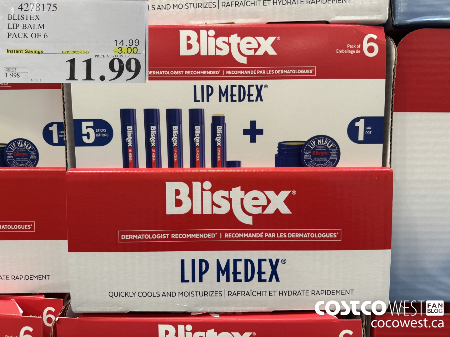 4278175 BLISTEX LIP BALM PACK OF 6 ($3.00 INSTANT SAVINGS EXPIRES ON 2023-10-29) $11.99