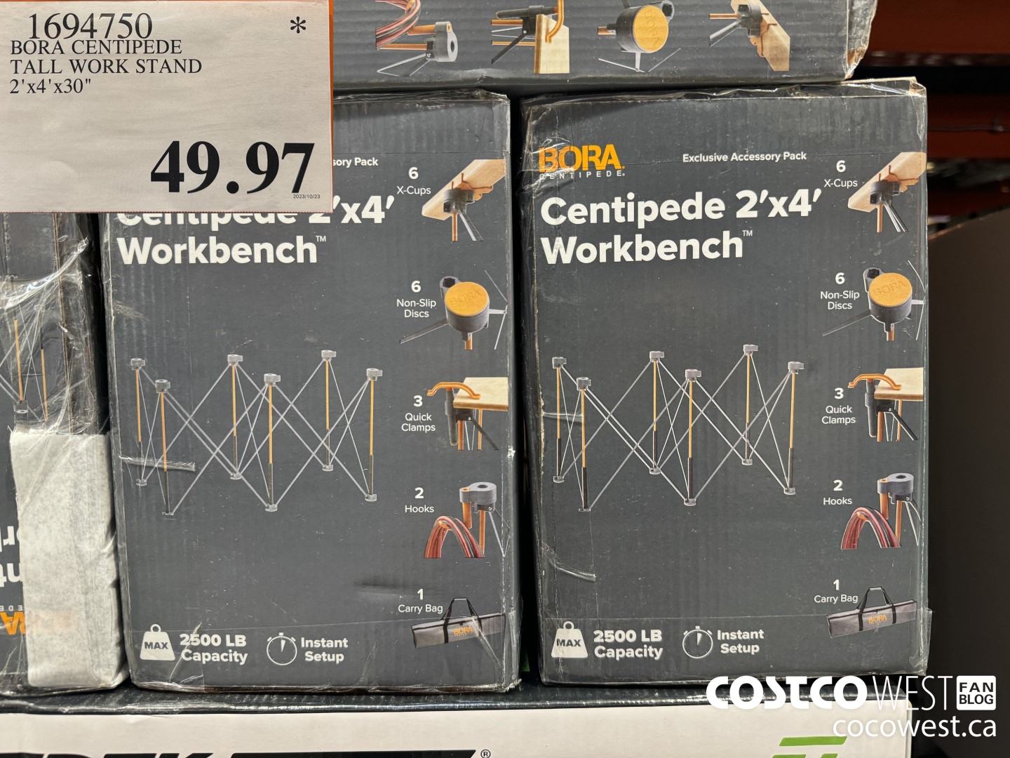 1694750 BORA CENTRIPEDE TALL WORK STAND 2'X4'X30' $49.97