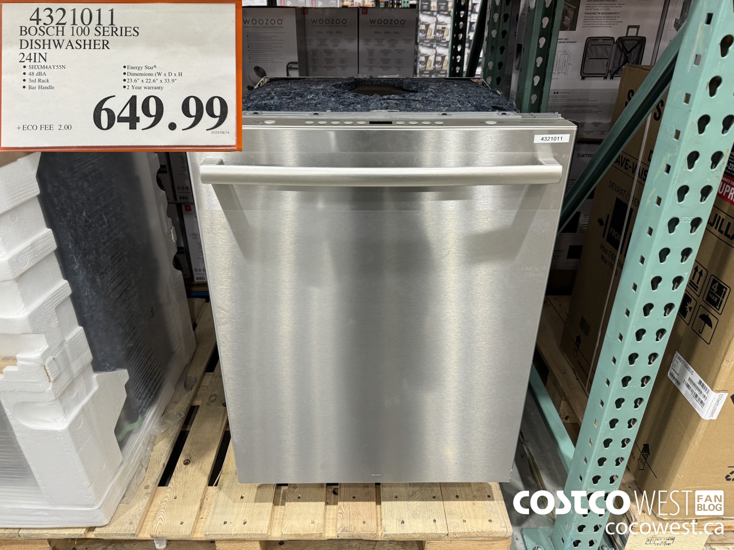 4321011 BOSCH 100 SERIES BUILT-IN DISHWASHER 24