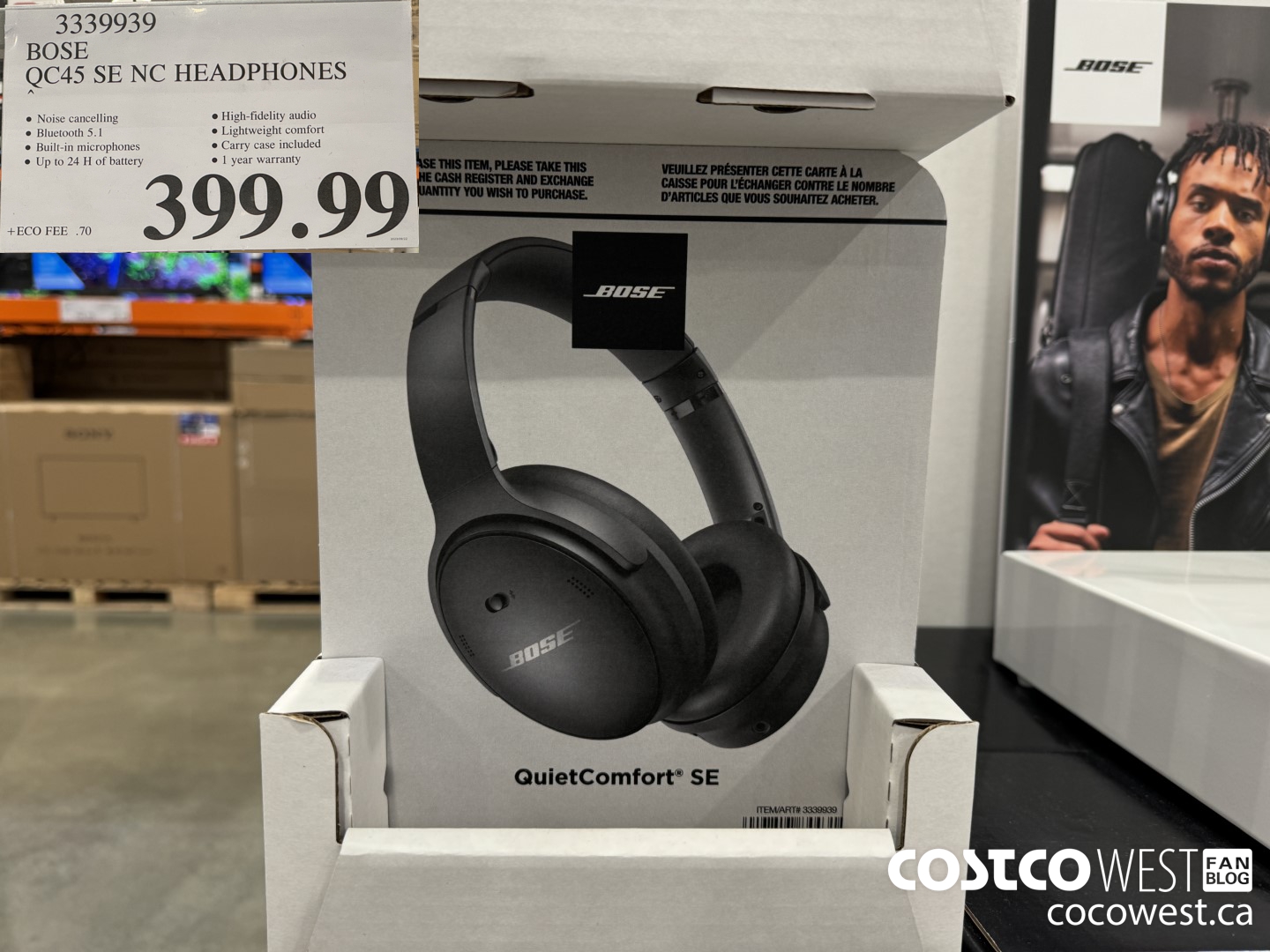 3339939 BOSE QC45 SE NC HEADPHONES $399.99