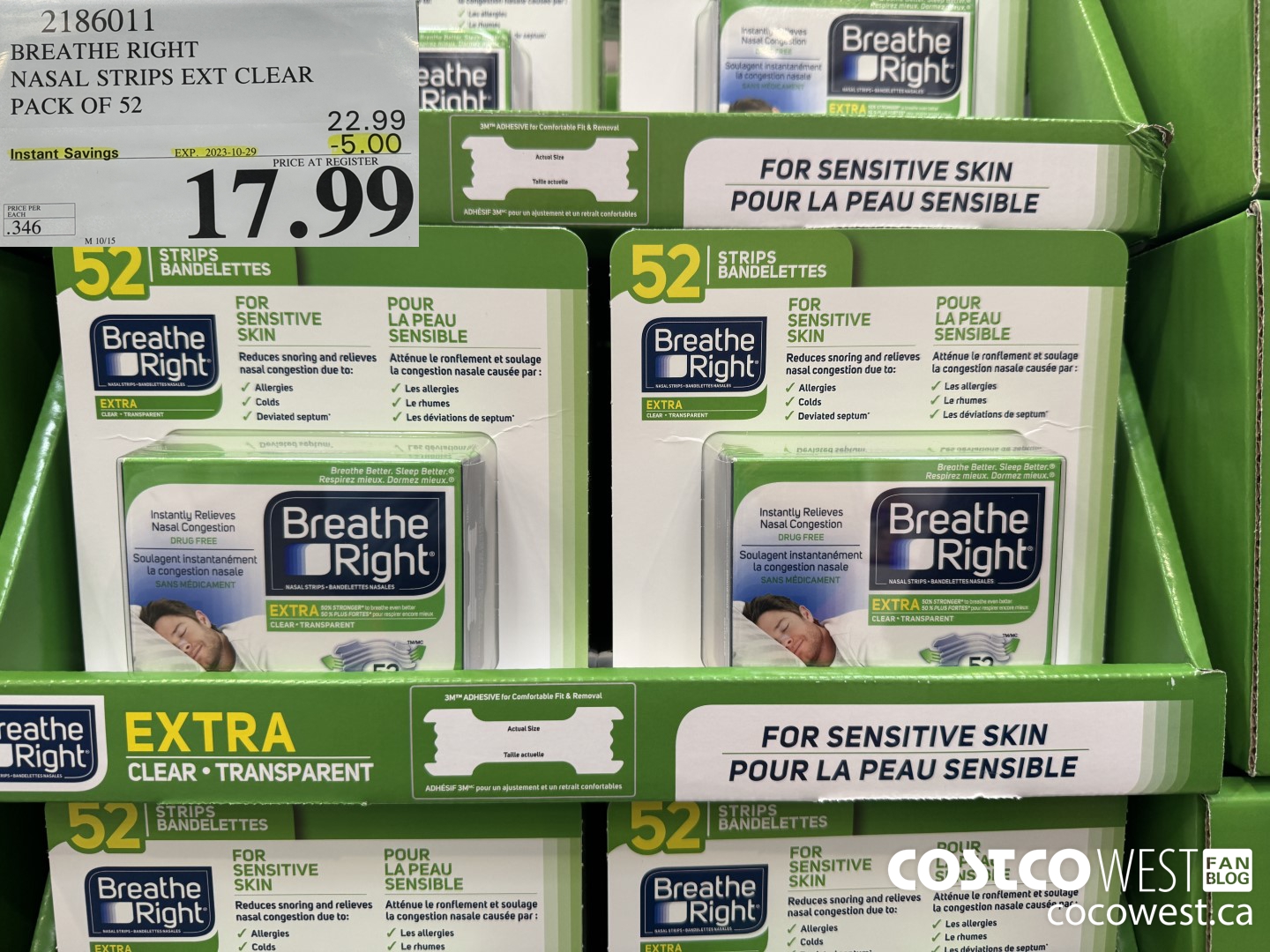 2186011 BREATHE RIGHT NASAL STRIPS EXT CLEAR PACK OF 52 ($5.00 INSTANT SAVINGS EXPIRES ON 2023-10-29) $17.99