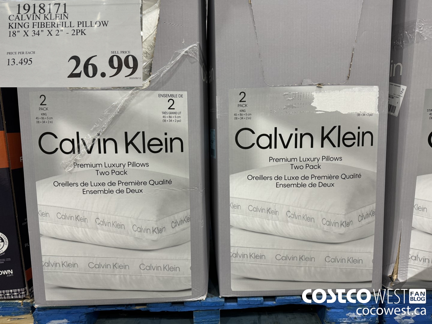 1918170 CALVIN KLEIN QUEEN FIBERFILL PILLOW 18 X 26 X 2 2 PACK 5