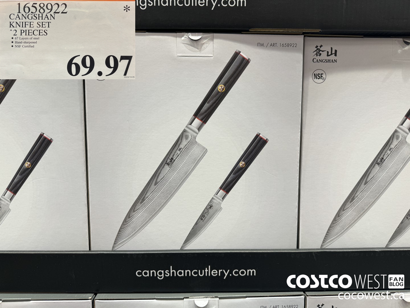 1658922 CANGSHAN KNIFE SET 2 PIECES $69.97