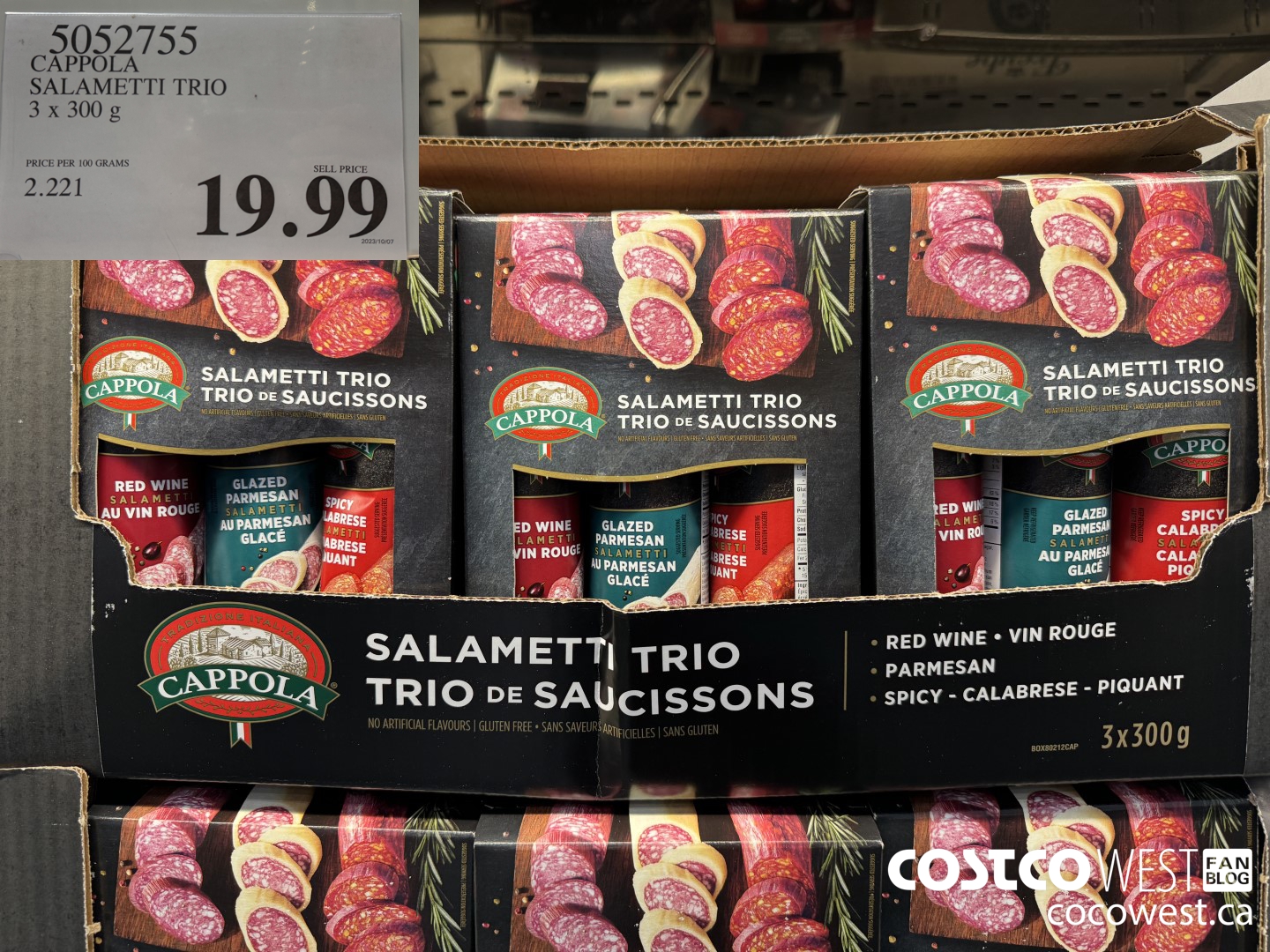 5052755 CAPPOLA SALAMETTI TRIO 3 X 300 G $19.99