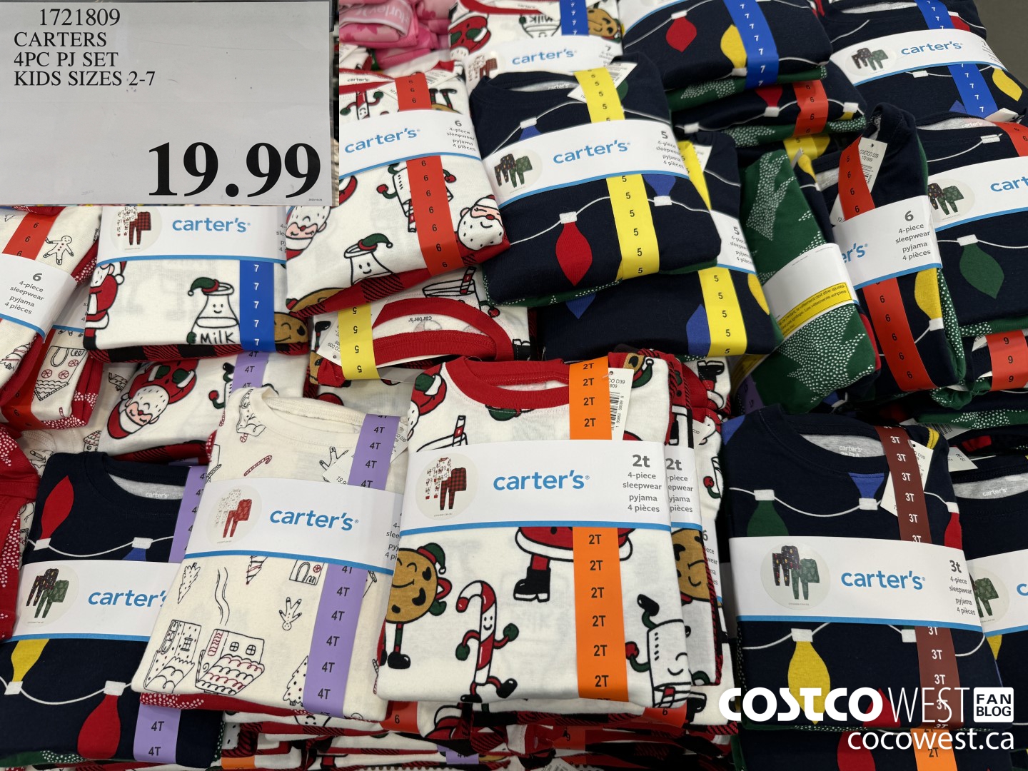 1721809 CARTERS 4PC PJ SET KIDS SIZES 2-7 $19.99