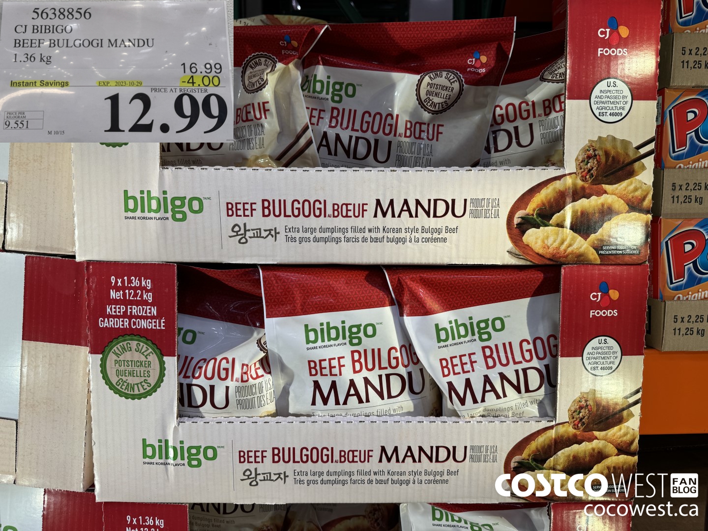 5638856 CJ BIBIGO BEEF BULGOGI MANDU 1.36 kg ($4.00 INSTANT SAVINGS EXPIRES ON 2023-10-29) $12.99