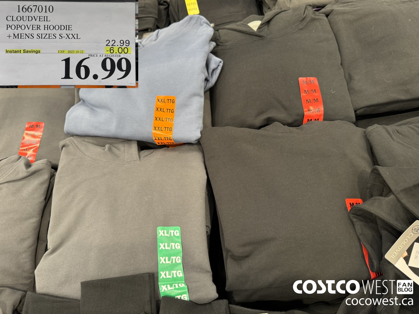 1667010 CLOUDVEIL POPOVER HOODIE MENS SIZES S-XXL ($6.00 INSTANT SAVINGS EXPIRES ON 2023-10-22) $16.99