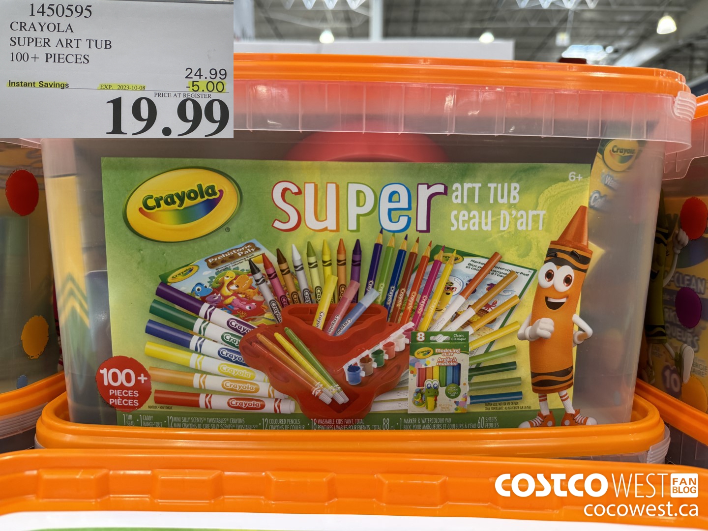 1450595 CRAYOLA SUPER ART TUB 100+ PIECES  ($5.00 INSTANT SAVINGS EXPIRES ON 2023-10-08) $19.99