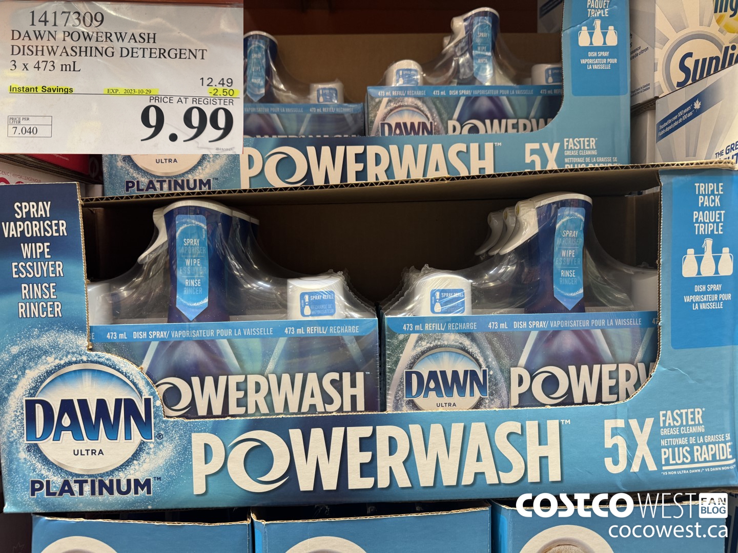 1417309 DAWN POWERWASH DISHWASHING DETERGENT 3 x 473 mL ($2.50 INSTANT SAVINGS EXPIRES ON 2023-10-29) $9.99
