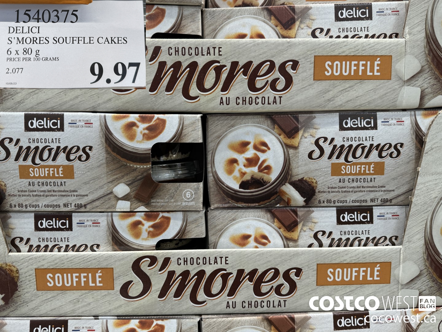 1540375 DELICI S'MORES SOUFFLE CAKES 6 X 80 G $9.97