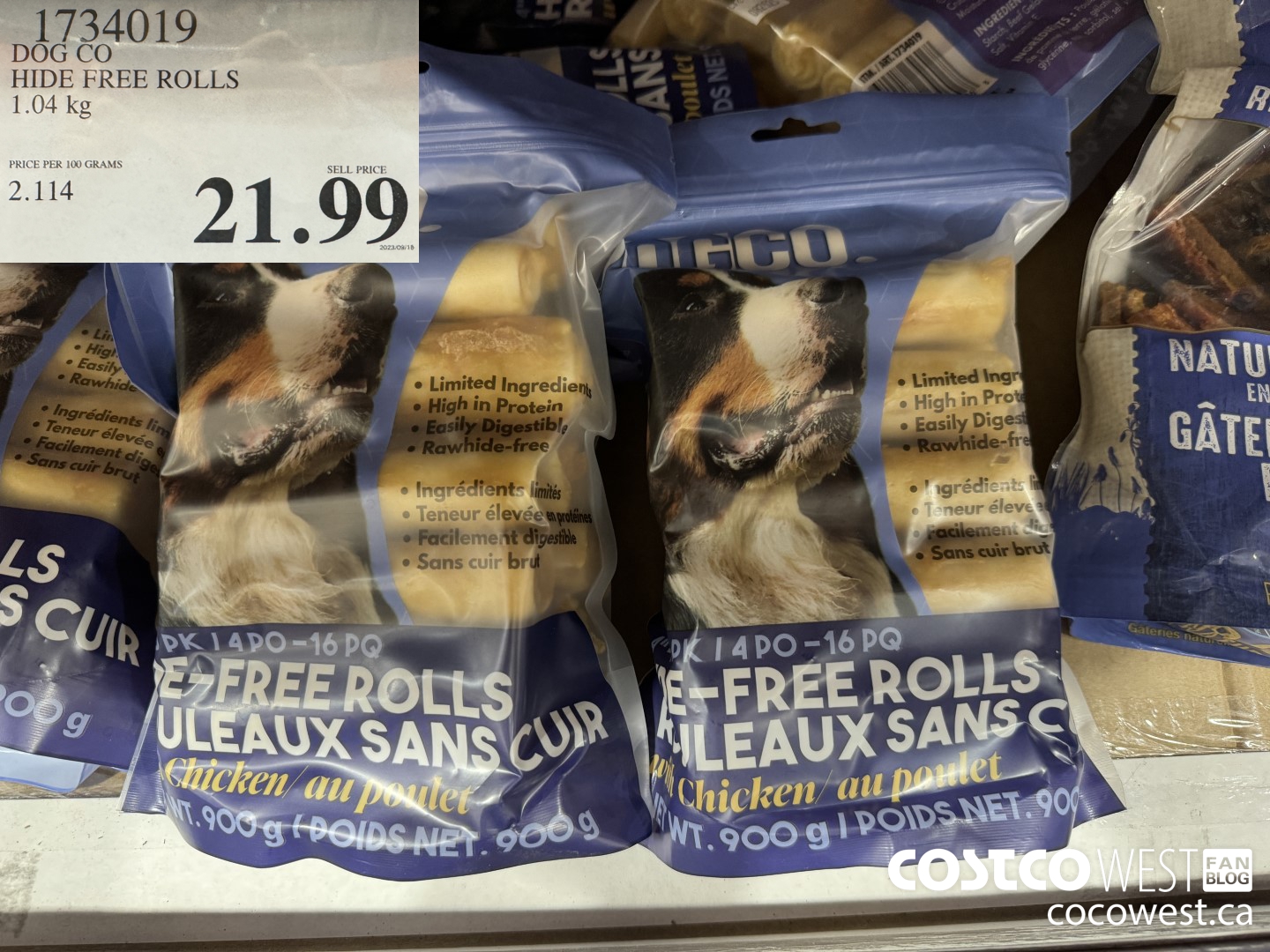 1734019 DOG CO HIDE FREE ROLLS 1.04 KG $21.99