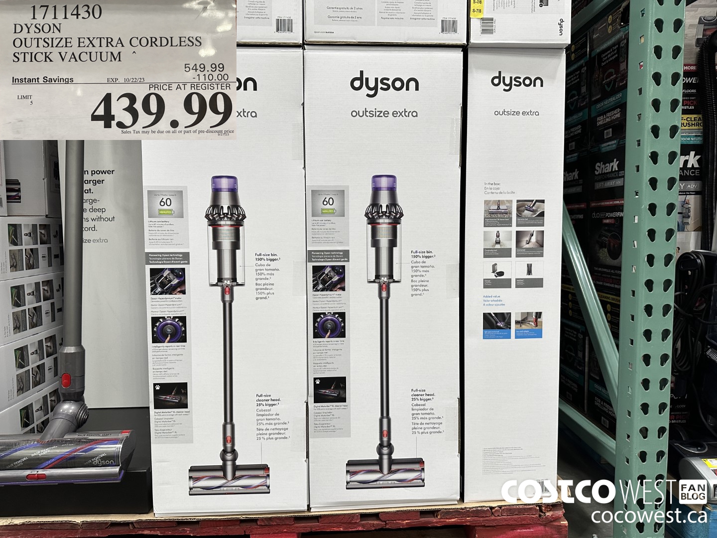 1711430 DYSON OUTSIZE EXTRA CORDLESS STICK VACUUM 448169 01 ($110.00 INSTANT SAVINGS EXPIRES ON 2023-10-22) $439.99