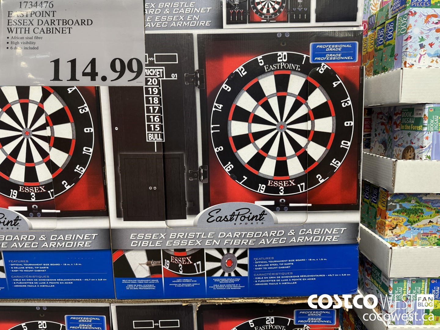 1734476 EASTPOINT ESSEX DARTBOARD WITH CABINET $114.99