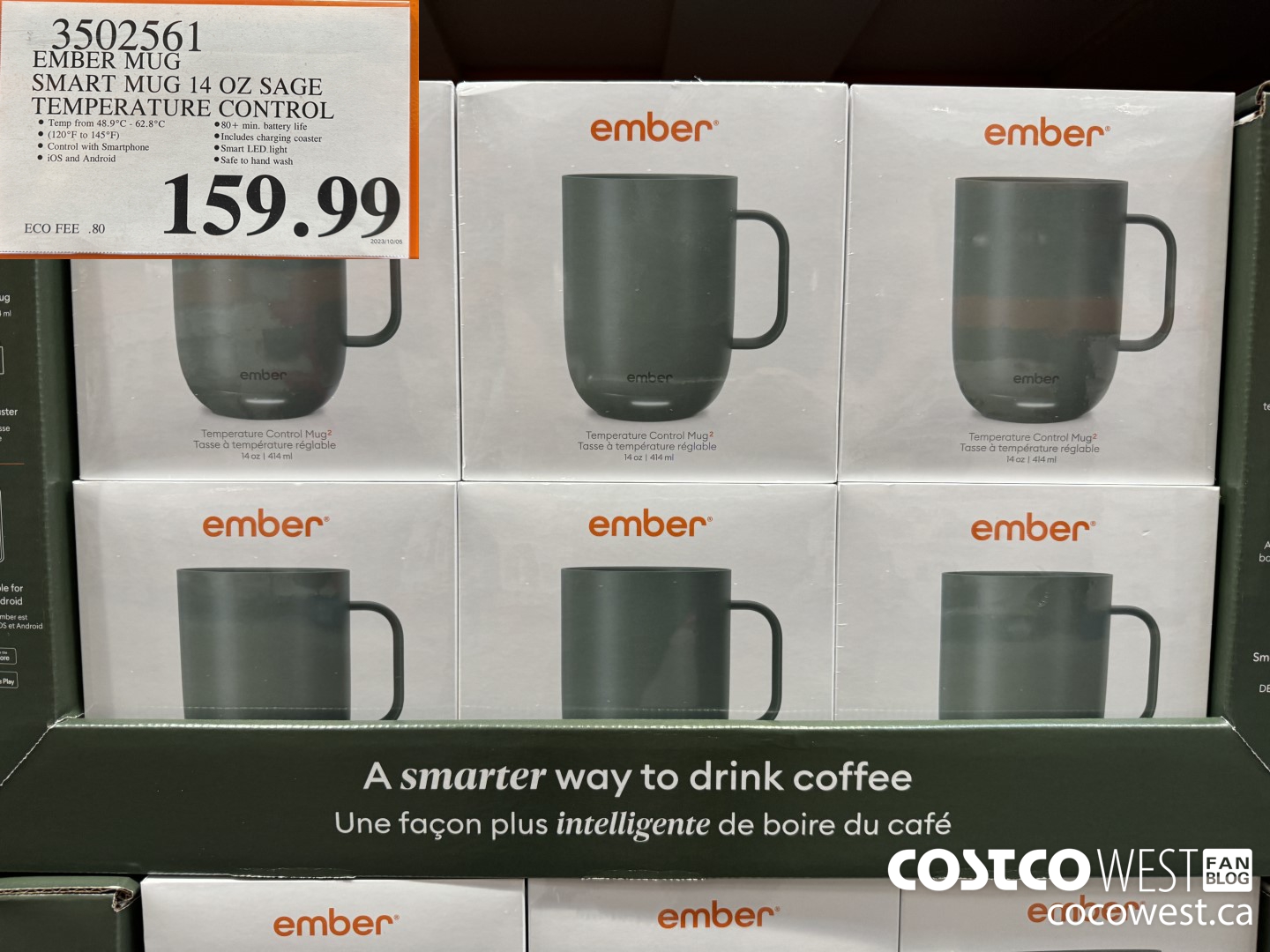 Costco Members: 14-Oz Smart Temperature Control Ember Mug 2 (Sage Green)