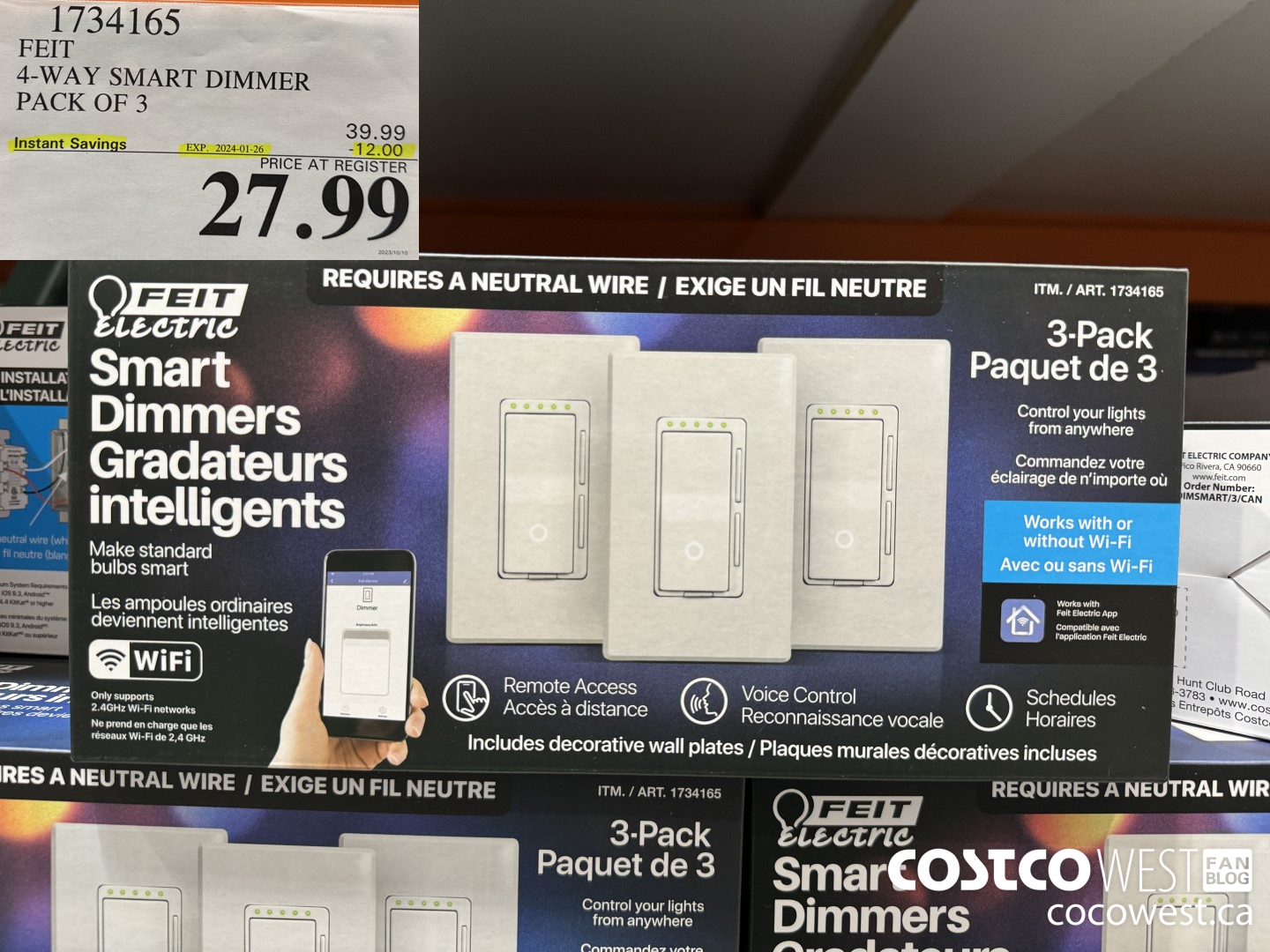 1734165 FEIT 4-WAY SMART DIMMER PACK OF 3 ($12.00 INSTANT SAVINGS EXPIRES ON 2024-01-26) $27.99