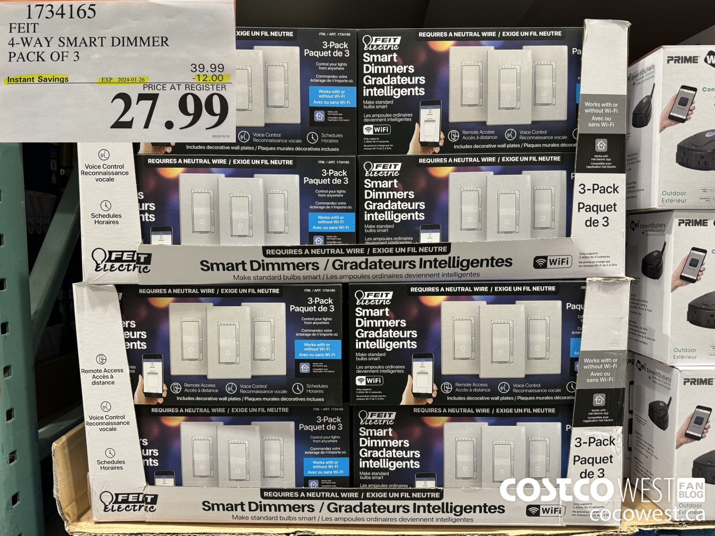 1734165 FEIT 4-WAY SMART DIMMER PACK OF 3 ($12.00 INSTANT SAVINGS EXPIRES ON 2024-01-26) $27.99