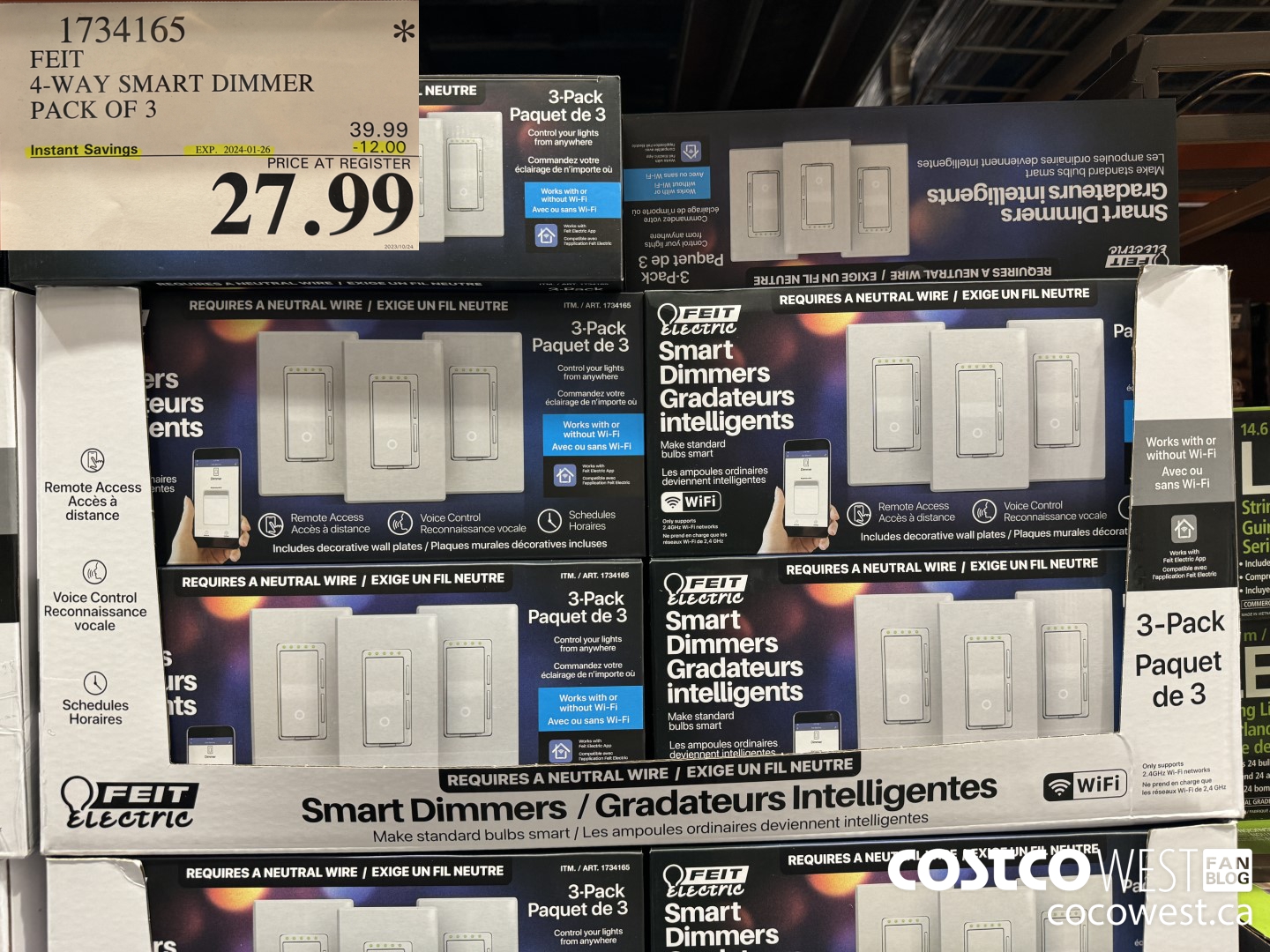 1734165 FEIT 4-WAY SMART DIMMER PACK OF 3 ($12.00 INSTANT SAVINGS EXPIRES ON 2024-01-26) $27.99