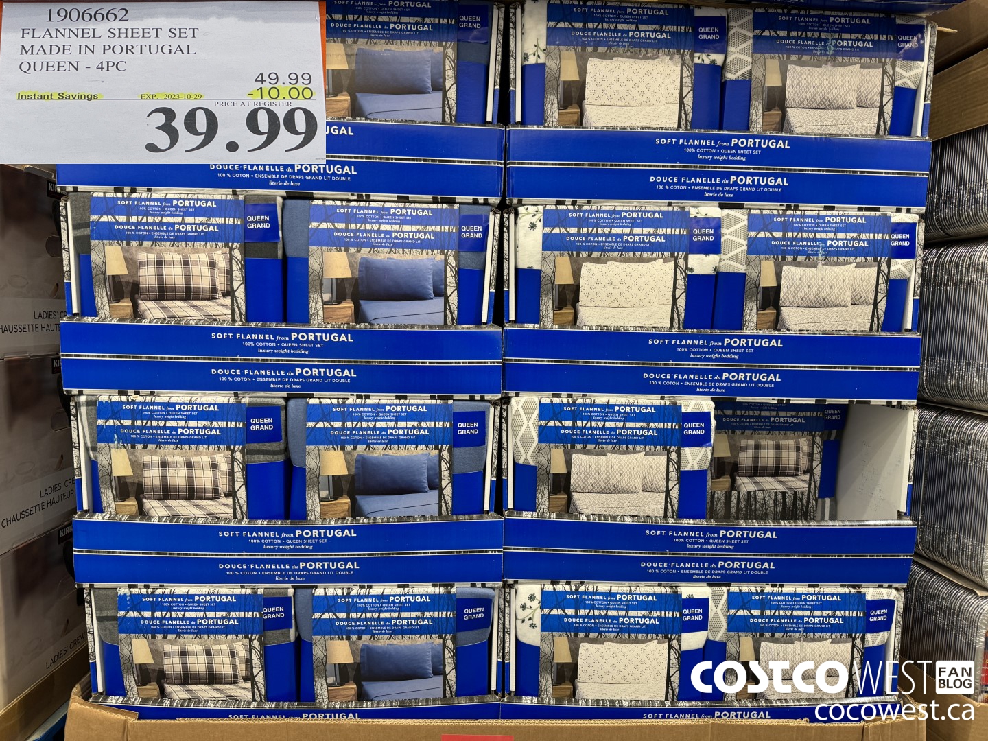 1906662 FLANNEL SHEET SET MADE IN PORTUGAL QUEEN 4PC ($10.00 INSTANT SAVINGS EXPIRES ON 2023-10-29) $39.99