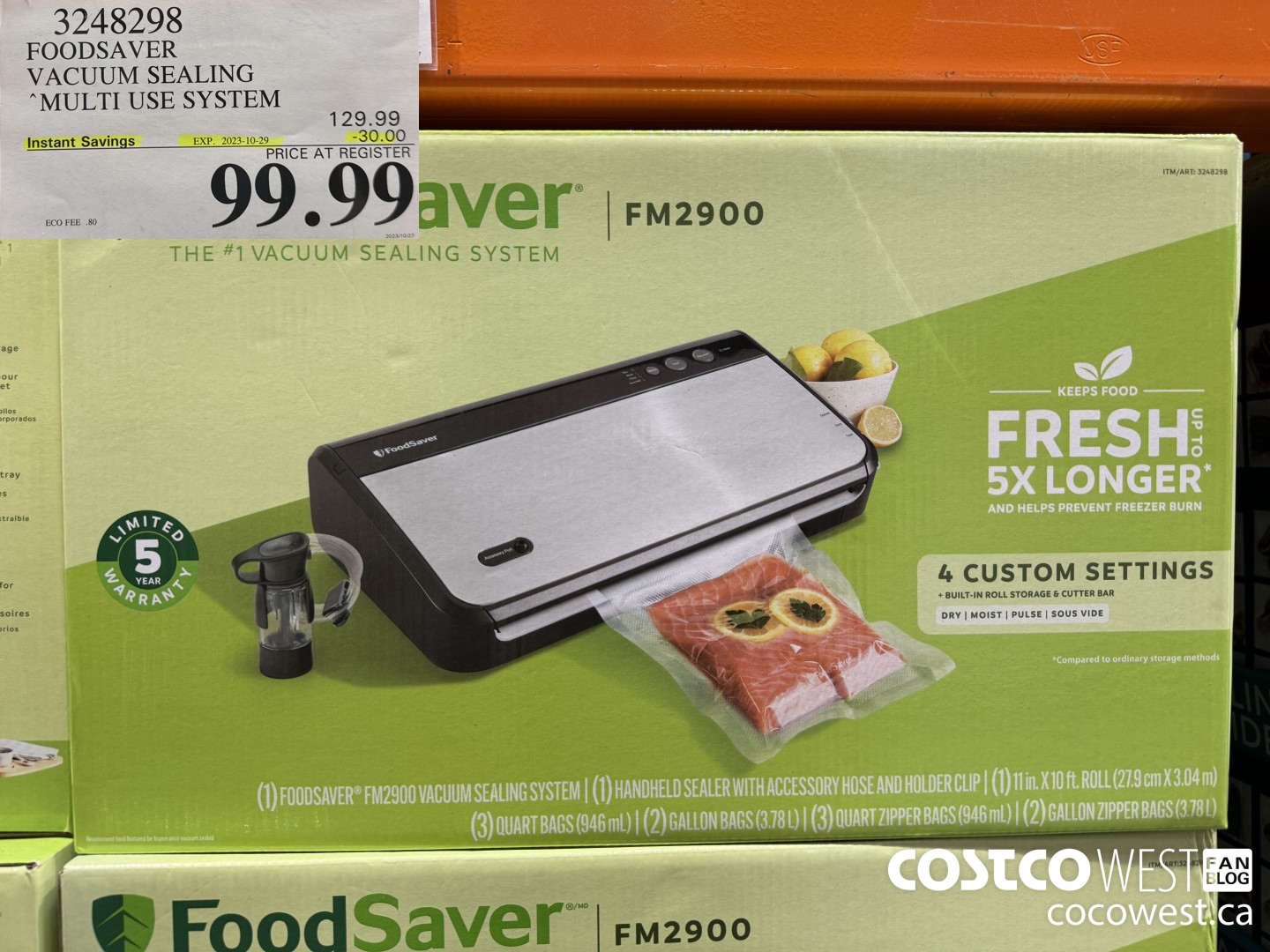 3248298 FOODSAVER VACUUM SEALING MULTI USE SYSTEM ($30.00 INSTANT SAVINGS EXPIRES ON 2023-10-29) $99.99