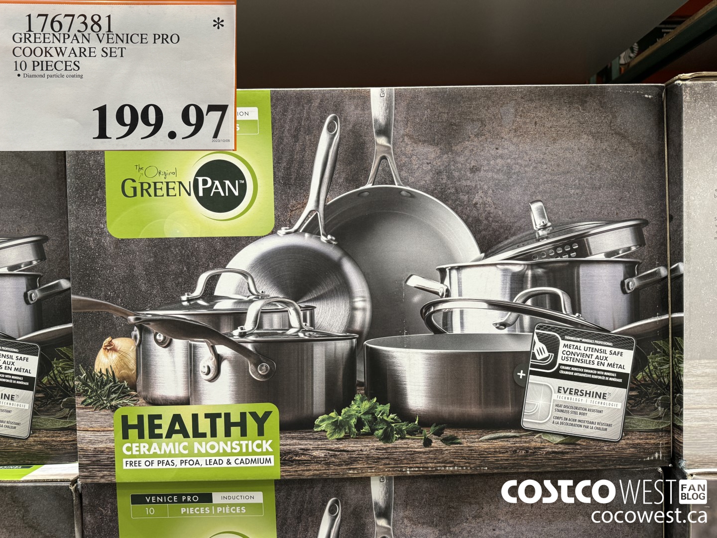 1767381 GREENPAN VENICE PRO COOKWARE SET 10 PIECES $199.97