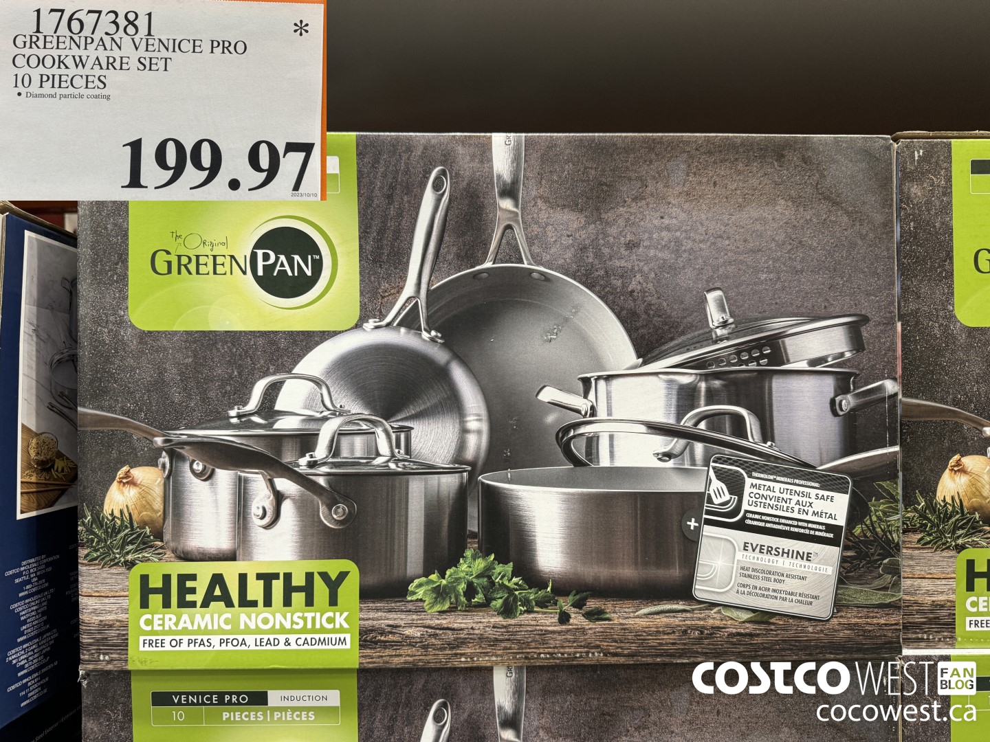 1767381 GREENPAN VENICE PRO COOKWARE SET 10 PIECES $199.97
