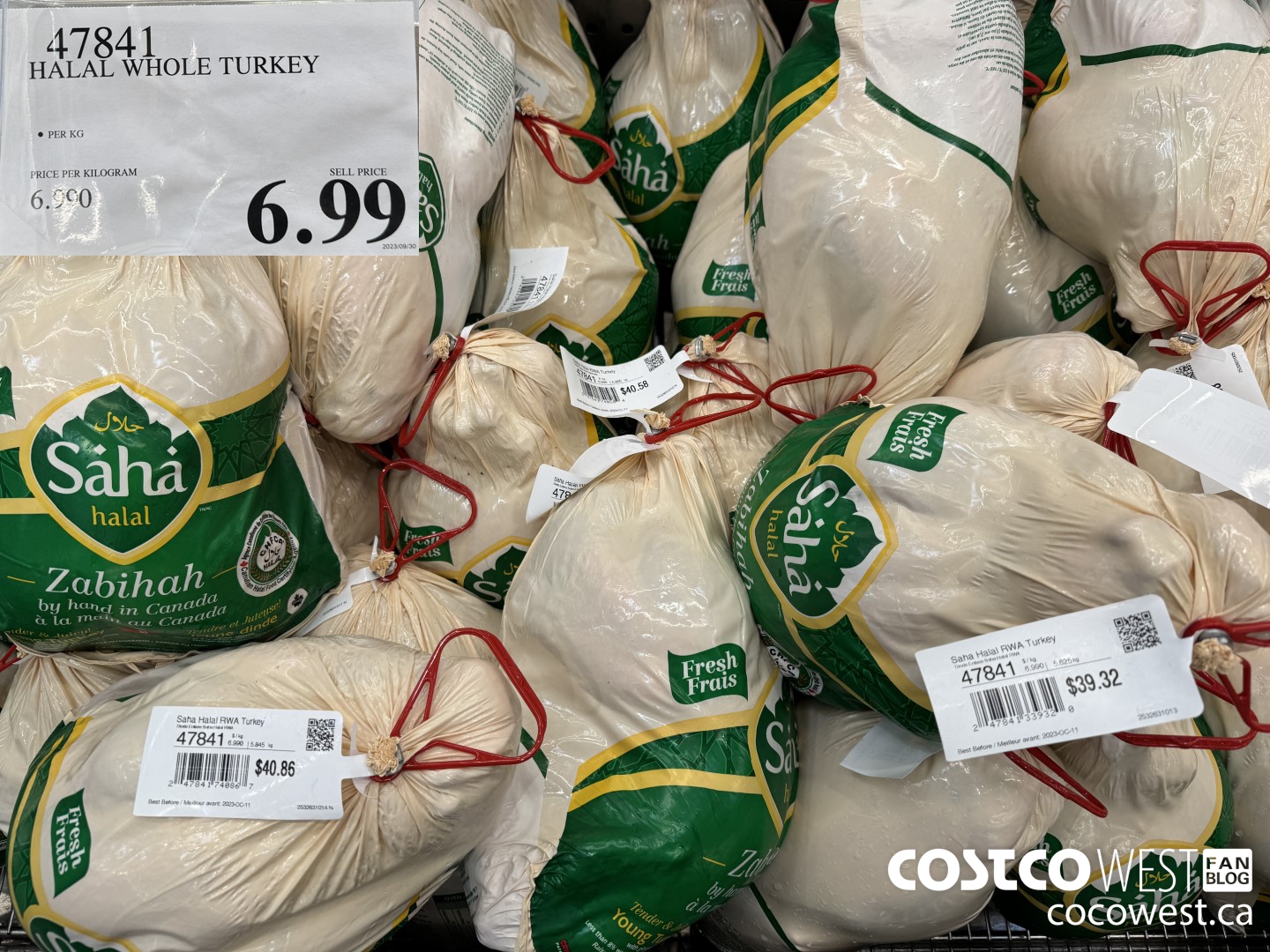 47841 HALAL WHOLE TURKEY $6.99