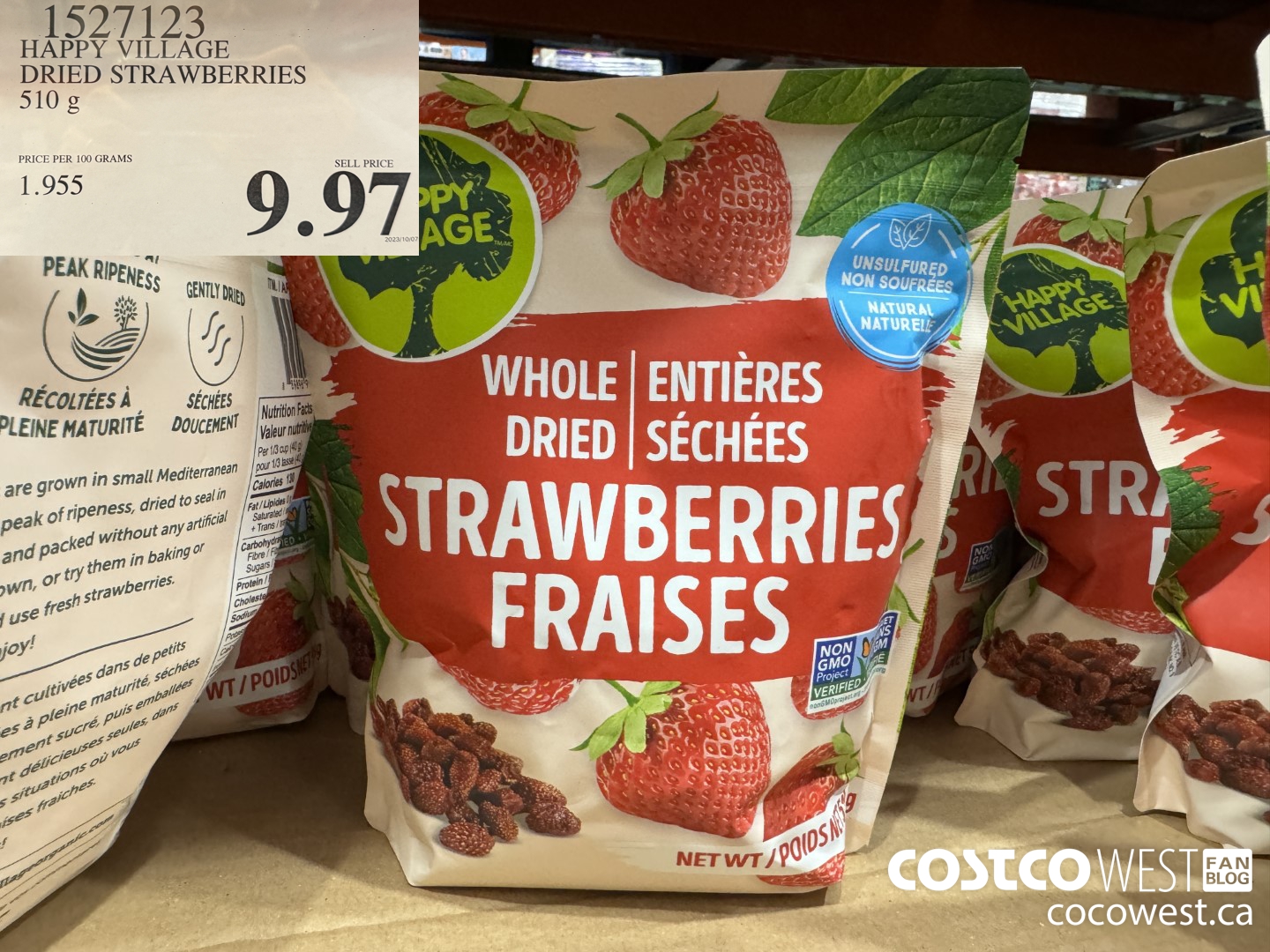 1527123 HAPPY VILLAGE DRIED STRAWBERRIES 510 g $9.97