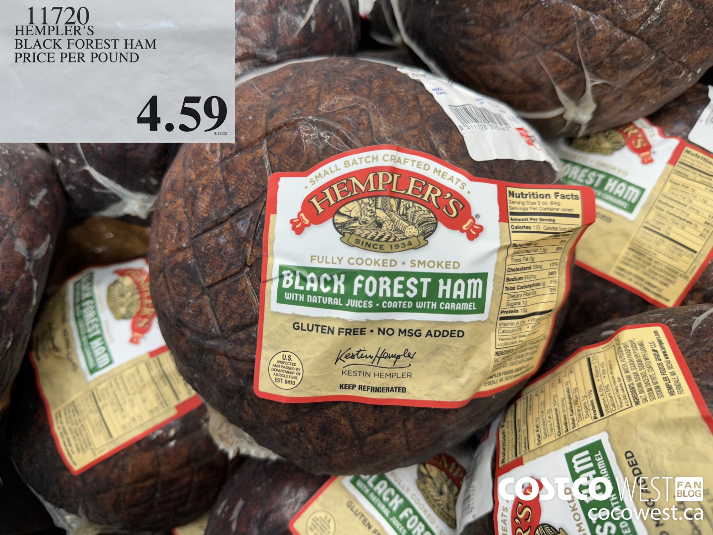 11720 HEMPLER'S BLACK FOREST HAM PRICE PER POUND $4.59