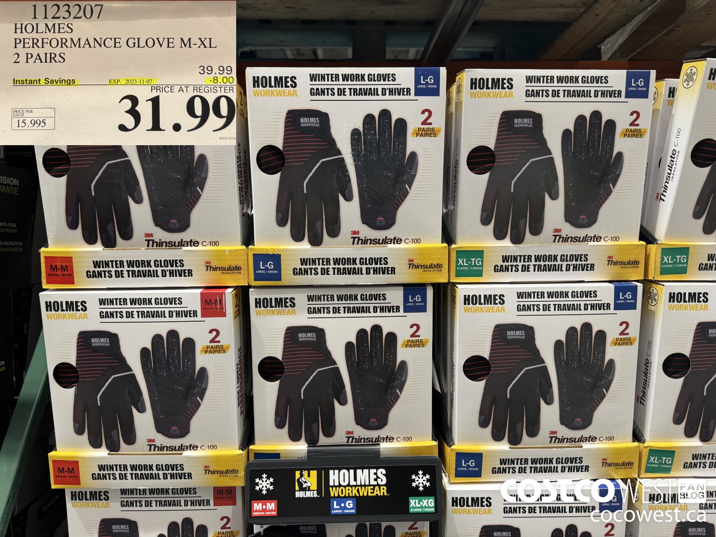 1123207 HOLMES PERFORMANCE GLOVE M-XL 2 PAIRS ($8.00 INSTANT SAVINGS EXPIRES ON 2023-11-07) $31.99