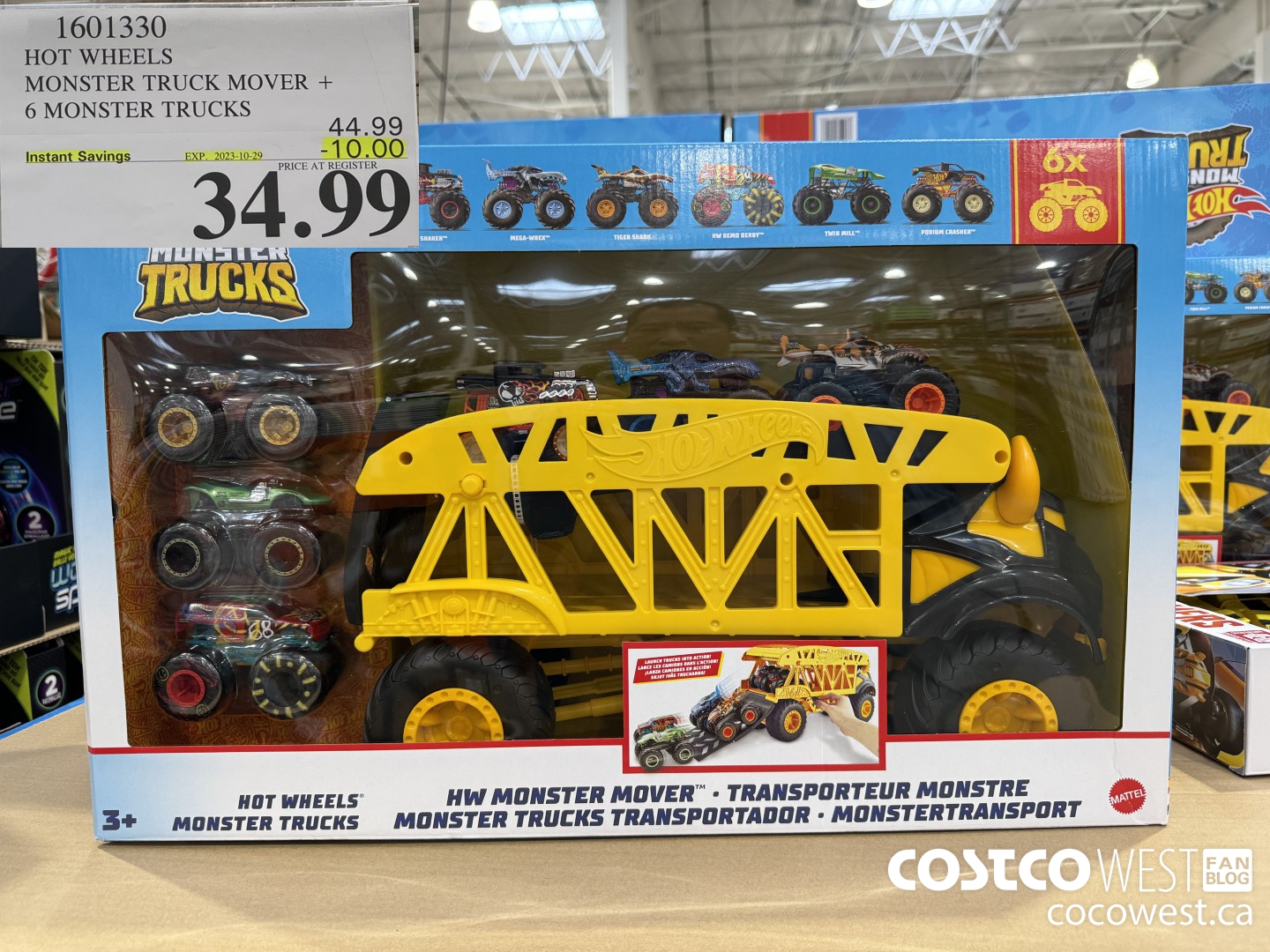 1601330 HOT WHEELS MONSTER TRUCK MOVER + 6 MONSTER TRUCKS ($10.00 INSTANT SAVINGS EXPIRES ON 2023-10-29) $34.99