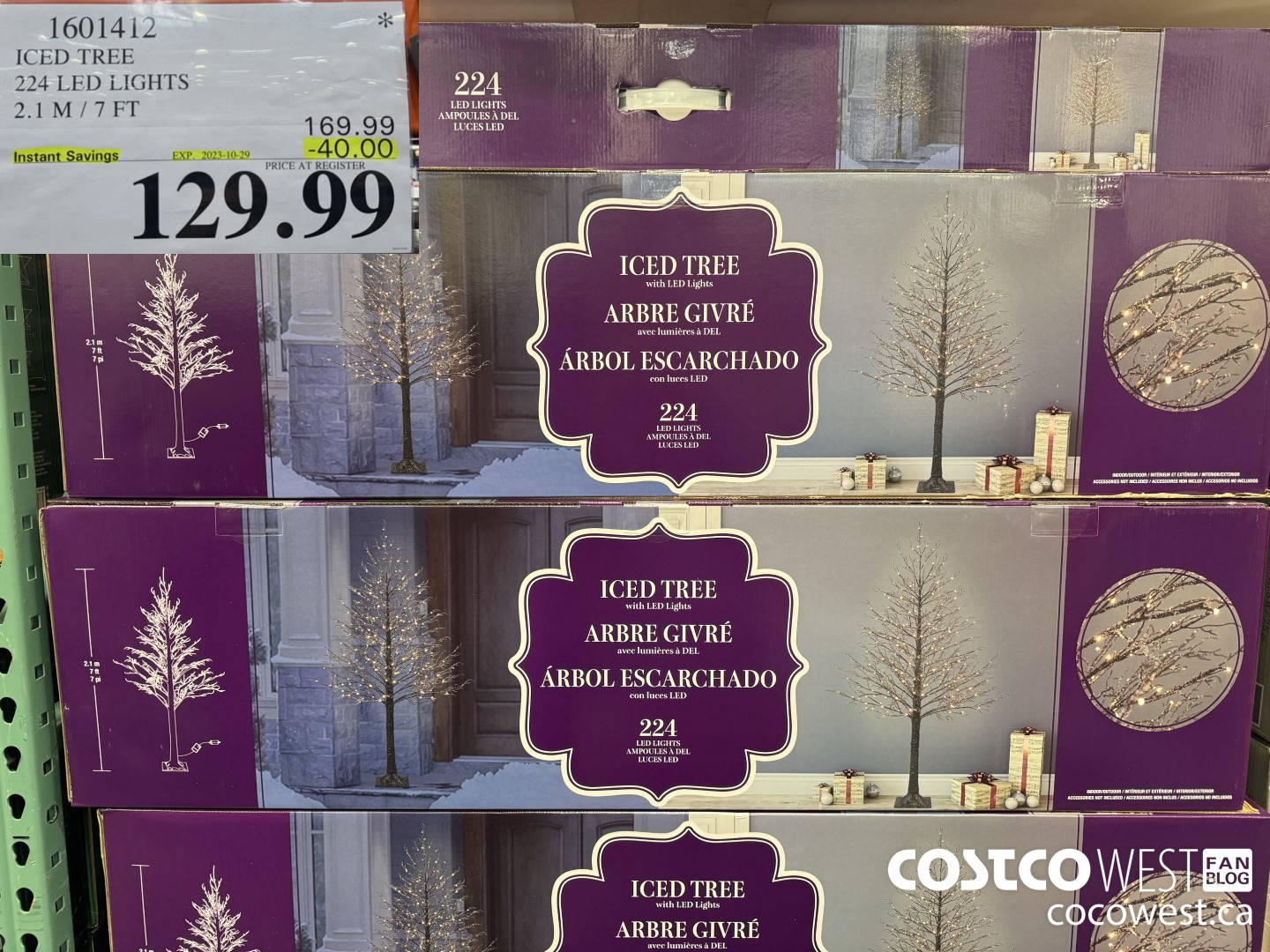 1601412 ICED TREE 224 LED LIGHTS 2.1M /7FT ($40.00 INSTANT SAVINGS EXPIRES ON 2023-10-29) $129.99