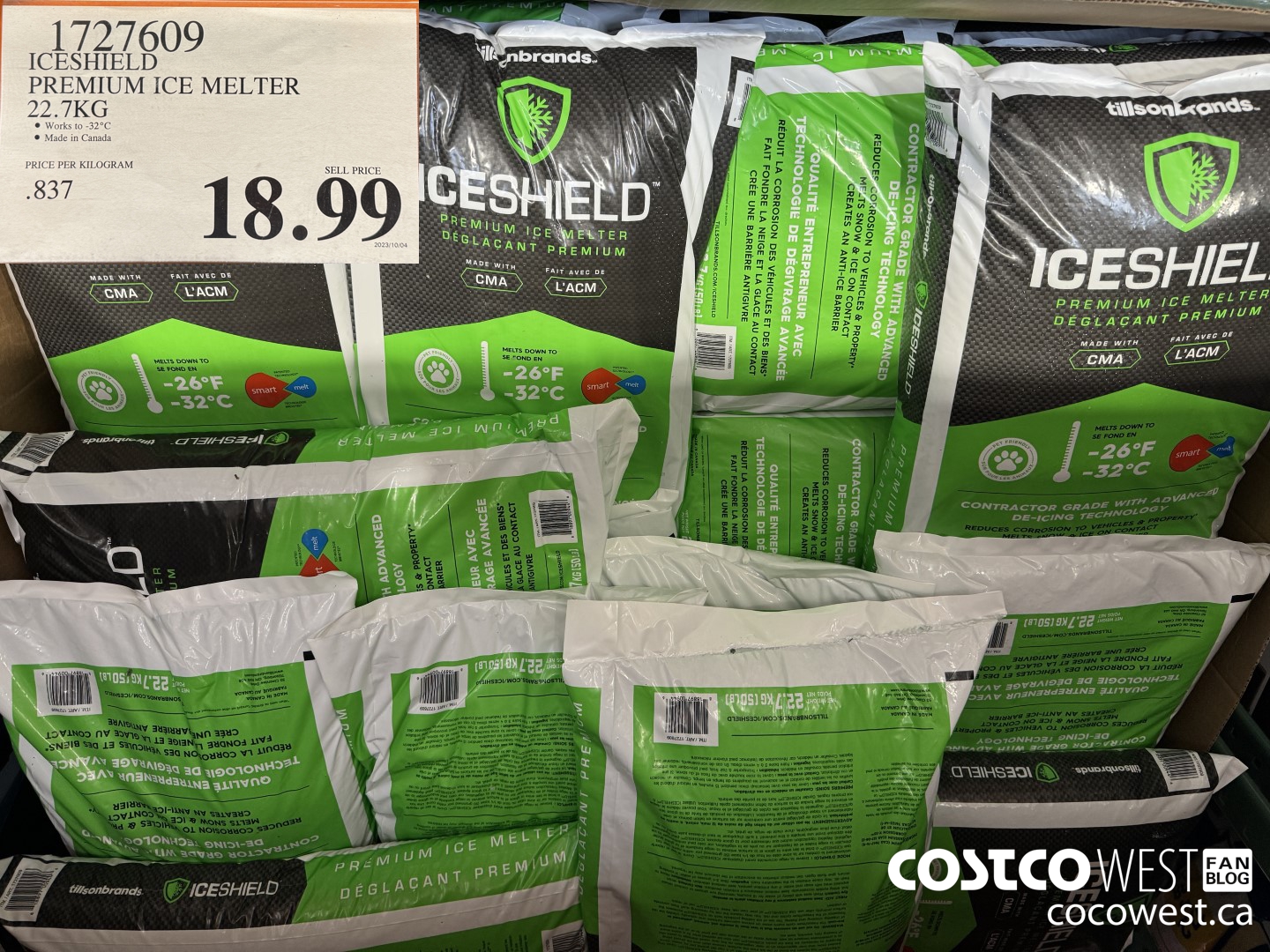 1727609 ICESHIELD PREMIUM ICE MELTER 22.7KG $18.99