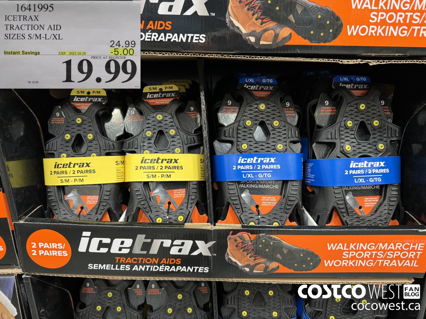 1641995 ICETRAX TRACTION AID SIZES S/M-L/XL ($5.00 INSTANT SAVINGS EXPIRES ON 2023-10-29) $19.99