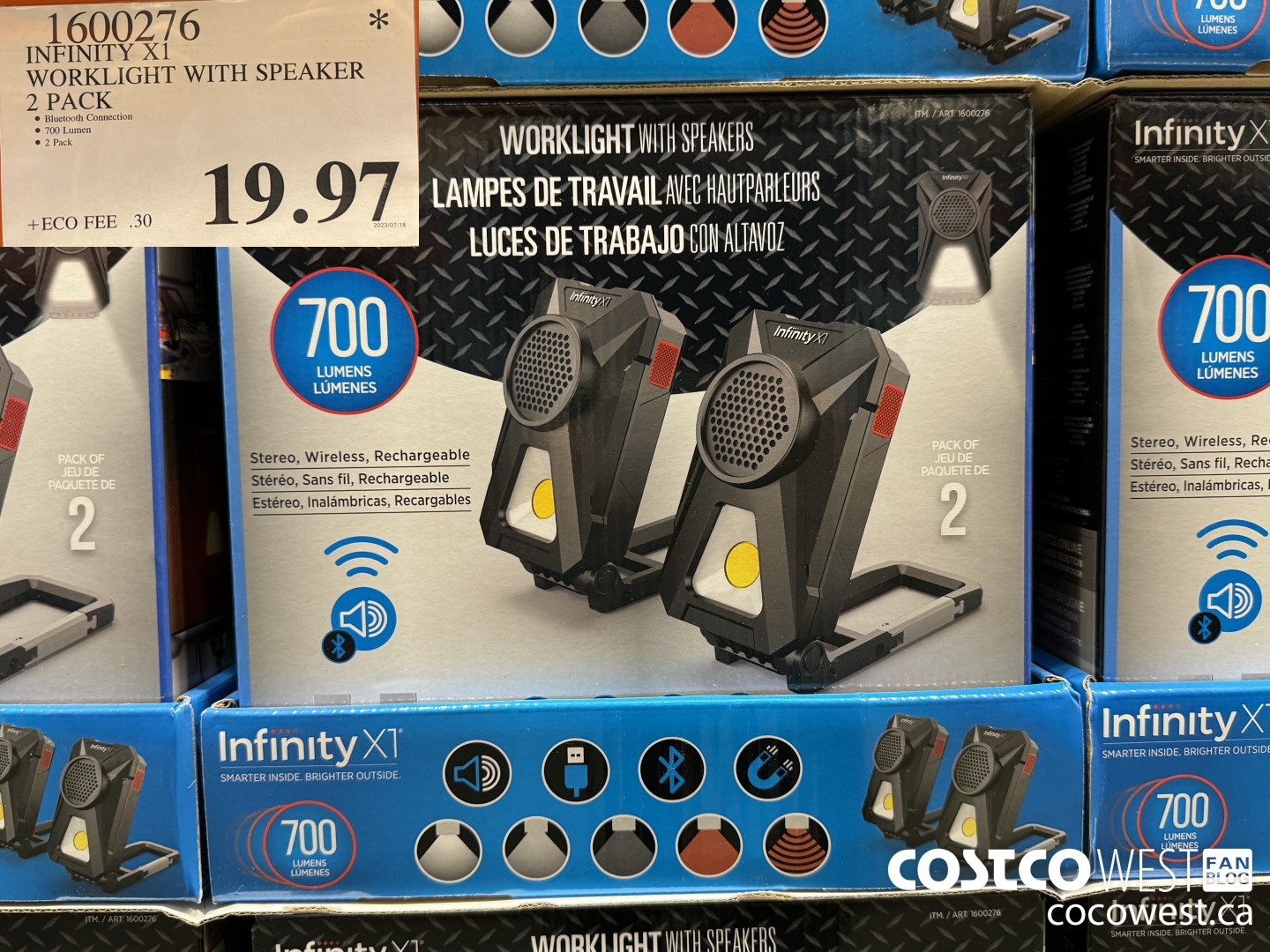 1600276 INFINITY X1 WORKLIGHT WITH SPEAKER 2 PACK $19.97
