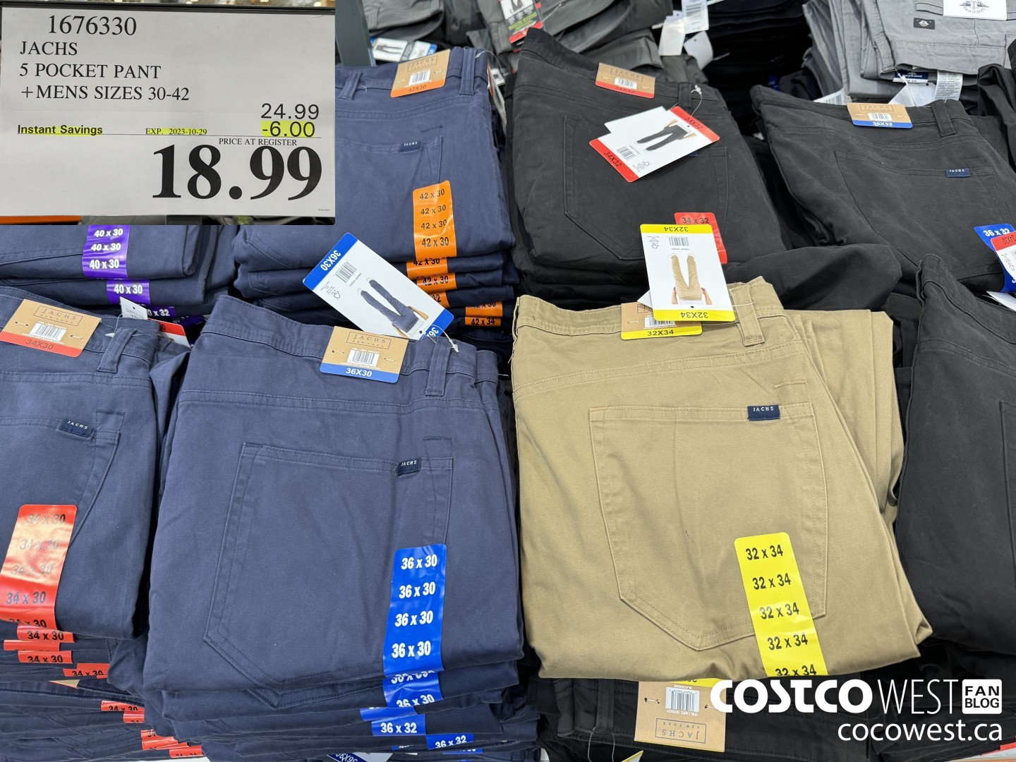 1676330 JACHS 5 POCKET PANT MENS SIZES 30-42 ($6.00 INSTANT SAVINGS EXPIRES ON 2023-10-29) $18.99