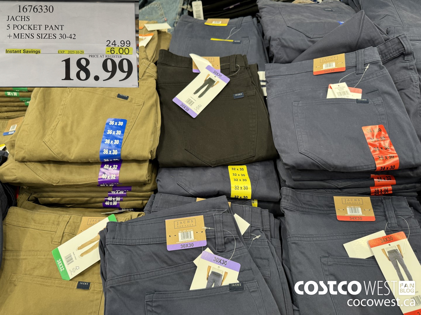 1676330 JACHS 5 POCKET PANT MENS SIZES 30-42 ($6.00 INSTANT SAVINGS EXPIRES ON 2023-10-29) $18.99