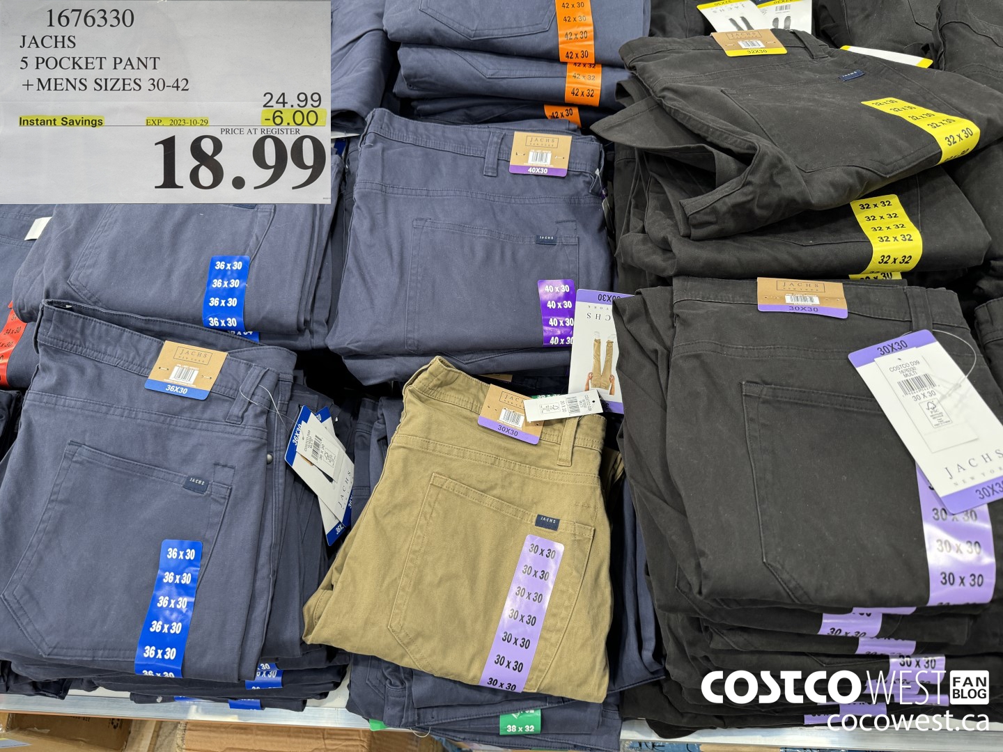 1676330 JACHS 5 POCKET PANT MENS SIZES 30-42 ($6.00 INSTANT SAVINGS EXPIRES ON 2023-10-29) $18.99