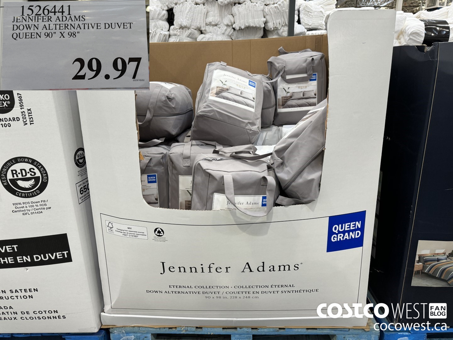 1526441 JENNIFER ADAMS DOWN ALTERNATIVE DUVET QUEEN 90