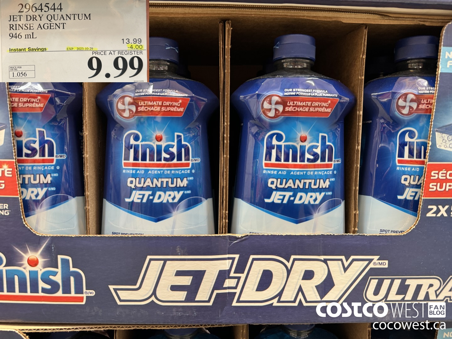 2964544 JET DRY ULTRA RINSE AGENT 946 mL ($4.00 INSTANT SAVINGS EXPIRES ON 2023-10-29) $9.99