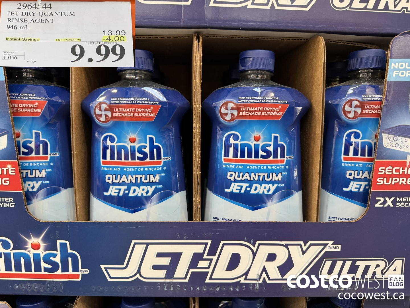 2964544 JET DRY ULTRA RINSE AGENT 946 mL ($4.00 INSTANT SAVINGS EXPIRES ON 2023-10-29) $9.99