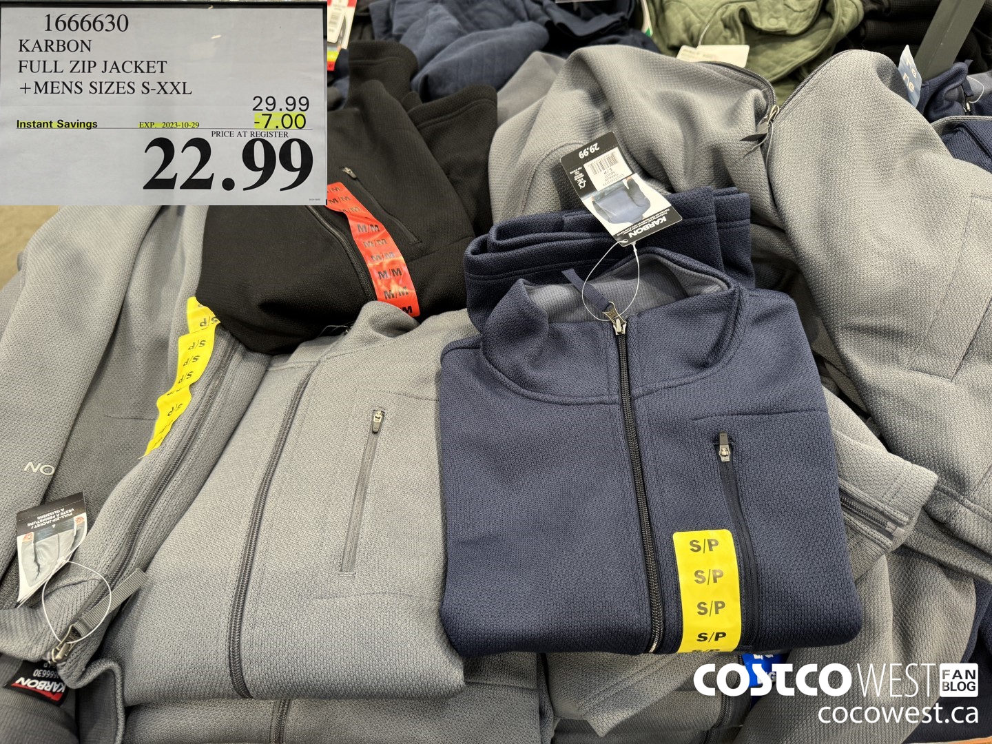 1666630 KARBON FULL ZIP JACKET MENS SIZES S-XXL ($7.00 INSTANT SAVINGS EXPIRES ON 2023-10-29) $22.99