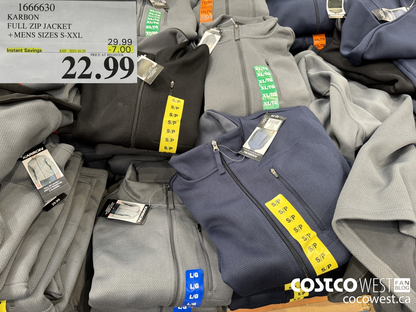 1666630 KARBON FULL ZIP JACKET MENS SIZES S-XXL ($7.00 INSTANT SAVINGS EXPIRES ON 2023-10-29) $22.99